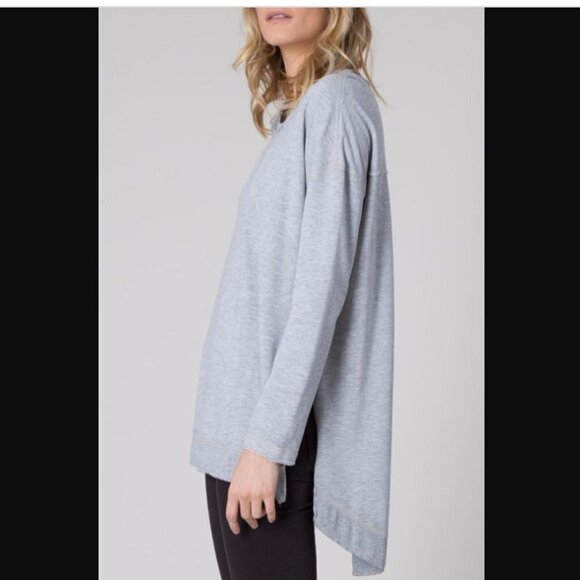 Z Supply Weekender Side Slit Oversized terry  XS Gray - Picture 3 of 9